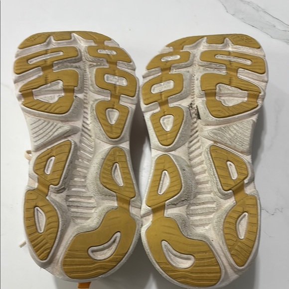 HOKA Women's Cream and Orange Running Shoes - Picture 4 of 4
